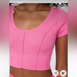 Aerie pink crop top